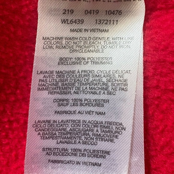 Columbia Long Sleeve Fleece Zip Up Jacket Red Womens Large - Picture 4 of 10